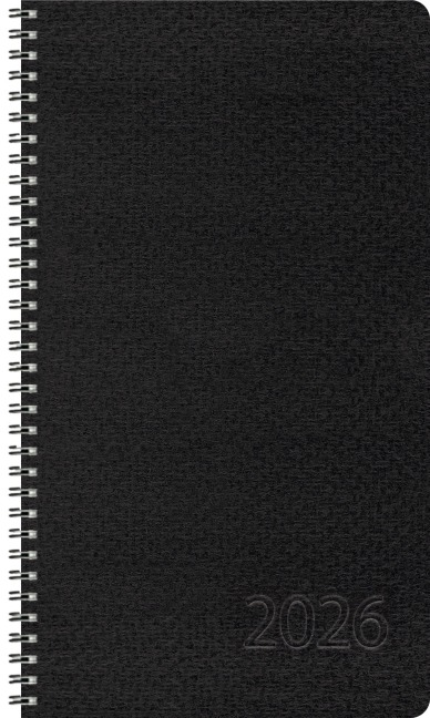 Taschenkalender Wochentimer Small Schwarz 2026 - 
