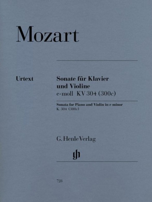Mozart, Wolfgang Amadeus - Violinsonate e-moll KV 304 (300c) - Wolfgang Amadeus Mozart