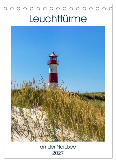 Leuchttürme an der Nordsee (Tischkalender 2027 DIN A5 hoch), CALVENDO Monatskalender - Andrea Dreegmeyer