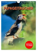 Cover-Bild zum Titel 'Papageitaucher Monatsplaner (Wandkalender 2026 DIN A4 hoch), CALVENDO Monatskalender' von 'Carola Vahldiek'