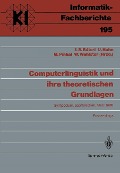 Cover-Bild zum Titel 'Computerlinguistik und ihre theoretischen Grundlagen' von ''