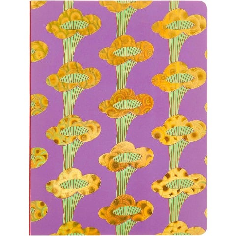 Notebook Shrooom, Pfifferlinge, violett, 14 x 19,5 cm, FSC MIX, 128 Seiten - 