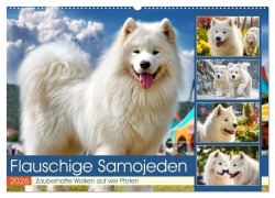 Cover-Bild zum Titel 'Flauschige Samojeden. Zauberhafte Wolken auf vier Pfoten (Wandkalender 2026 DIN A2 quer), CALVENDO Monatskalender' von 'Rose Hurley'