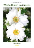 Weiße Blüten im Grünen (Tischkalender 2024 DIN A5 hoch), CALVENDO Monatskalender - Gisela Kruse