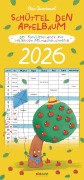 Schüttel den Apfelbaum - der Familienplaner zur beliebten Mitmachbuchreihe von Nico Sternbaum - Monats-Wandkalender 2026 zum Aufhängen, mit Spiralbindung, 22,4 x 48,5 cm - Nico Sternbaum