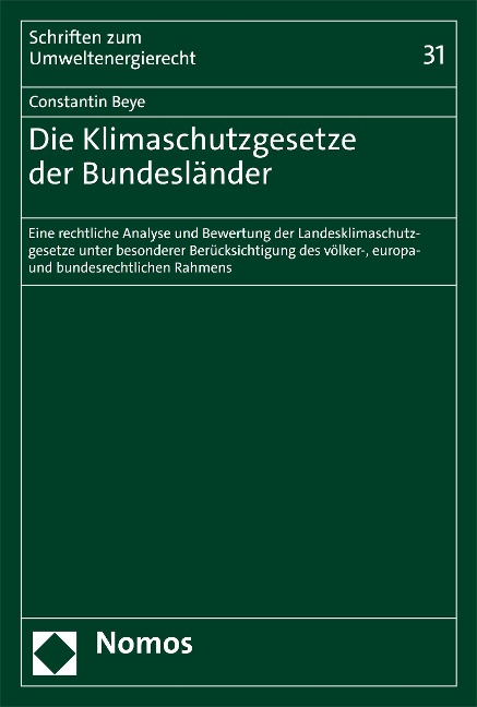 Die Klimaschutzgesetze der Bundesländer - Constantin Beye