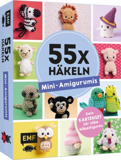 55 x häkeln - Mini-Amigurumis: Dein Kartenset von Wellensittich bis Wichtel - Natalie Nar, Inga Borges, Linda Urbanneck