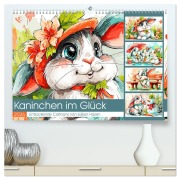 Cover-Bild zum Titel 'Kaninchen im Glück. Entzückende Cartoons von süßen Hasen (hochwertiger Premium Wandkalender 2026 DIN A2 quer), Kunstdruck in Hochglanz' von 'Rose Hurley'
