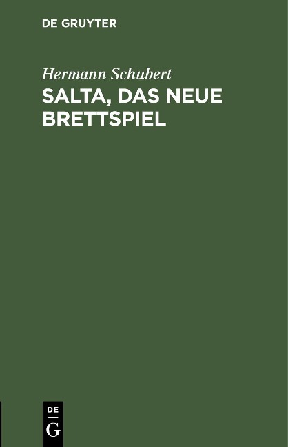 Salta, das neue Brettspiel - Hermann Schubert