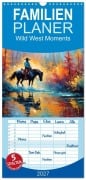 Cover-Bild zum Titel 'Familienplaner 2027 - Wild West Moments mit 5 Spalten (Wandkalender, 21 x 45 cm) CALVENDO' von 'Babett Paul - Babetts Bildergalerie'