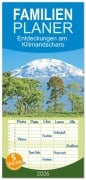 Cover-Bild zum Titel 'Familienplaner 2026 - Entdeckungen am Kilimandscharo mit 5 Spalten (Wandkalender, 21 x 45 cm) CALVENDO' von 'Calvendo Calvendo'