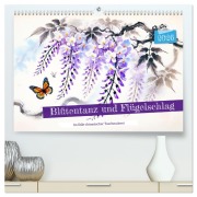 Cover-Bild zum Titel 'Blütentanz und Flügelschlag - Im Stile chinesischer Tuschmalerei (hochwertiger Premium Wandkalender 2026 DIN A2 quer), Kunstdruck in Hochglanz' von 'Anja Frost'