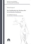 Cover-Bild zum Titel 'Die Strafbarkeit des Werbens für terroristische Straftaten' von 'Nikolas Kasipovi¿'