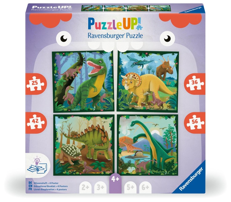 Kinderpuzzle 25, 36, 42, 56 Teile - Puzzle UP! Dinosaurier - 