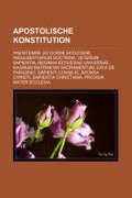 Cover-Bild zum Titel 'Apostolische Konstitution' von ''