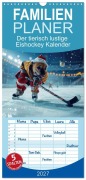 Cover-Bild zum Titel 'Familienplaner 2027 - Der tierisch lustige Eishockey Kalender mit 5 Spalten (Wandkalender, 21 x 45 cm) CALVENDO' von 'Peter Rübsamen'