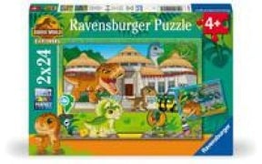 Cover-Bild zum Titel 'Kinderpuzzle 2x24 Teile - Jurassic Park - Leben in der Wildnis' von ''