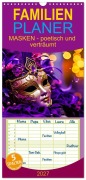 Cover-Bild zum Titel 'Familienplaner 2027 - MASKEN - poetisch und verträumt mit 5 Spalten (Wandkalender, 21 x 45 cm) CALVENDO' von 'Susan Michel'