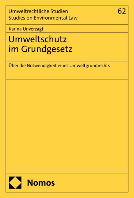 Umweltschutz im Grundgesetz - Karina Unverzagt