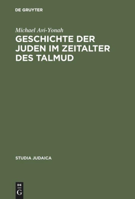 Geschichte der Juden im Zeitalter des Talmud - Michael Avi-Yonah