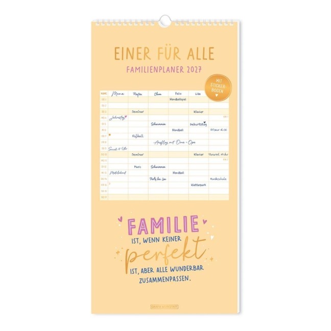 Familienplaner 2027 Einer für alle - 