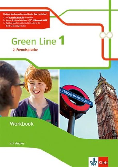 Green Line 1. Ausgabe 2. Fremdsprache ab 2018. Workbook mit  Audios Klasse 6 - 