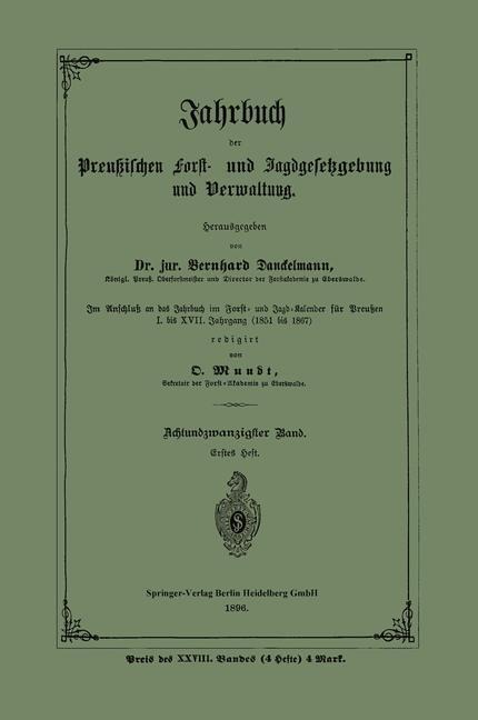 Jahrbuch der Preußischen Forst- und Jagdgesetzgebung und Verwaltung - 