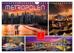 Cover-Bild zum Titel 'Metropolen - Nacht Skylines (Wandkalender 2026 DIN A4 quer), CALVENDO Monatskalender' von 'Peter Roder'