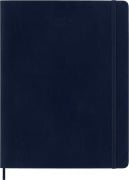 Moleskine 12 Monate Tageskalender 2026, XL, 1 Tag = 1 Seite, rechts linierte Seite, Weicher Einband, Saphir - 