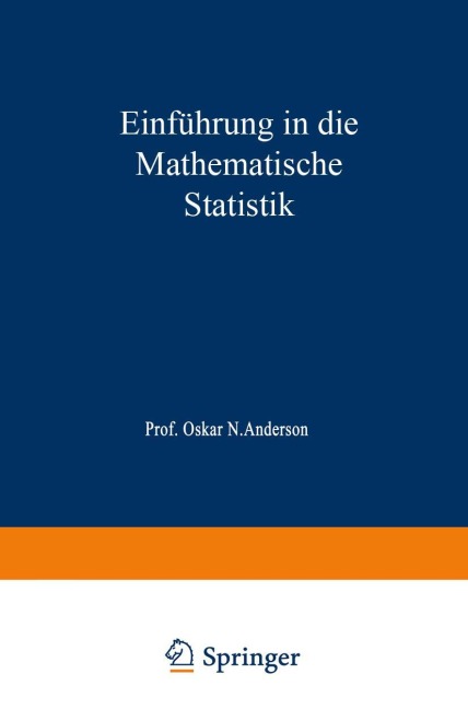 Einführung in die Mathematische Statistik - Oskar N. Anderson