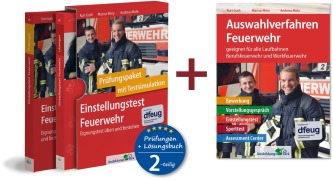 Cover-Bild zum Titel 'Paket - Einstellungstest + Auswahlverfahren Feuerwehr' von 'Kurt Guth, Andreas Mohr, Marcus Mery'