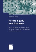 Cover-Bild zum Titel 'Private-Equity-Beteiligungen' von 'Thomas A. Jesch'