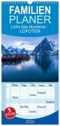 Cover-Bild zum Titel 'Familienplaner 2026 - Licht des Nordens - LOFOTEN mit 5 Spalten (Wandkalender, 21 x 45 cm) CALVENDO' von 'Reinhard Müller'