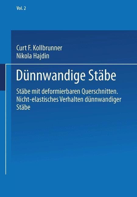 Dünnwandige Stäbe - Curt F. Kollbrunner, Nikola Hajdin