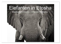 Cover-Bild zum Titel 'Elefanten in Etosha (Wandkalender 2026 DIN A2 quer), CALVENDO Monatskalender' von 'Irma van der Wiel'