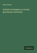 Cover-Bild zum Titel 'Zeittafel und Register zu Curtius' griechischer Geschichte' von 'Ernst Curtius'
