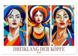 Cover-Bild zum Titel 'Dreiklang der Köpfe (Wandkalender 2026 DIN A2 quer), CALVENDO Monatskalender' von 'Werner Braun'