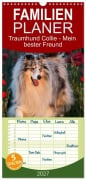 Cover-Bild zum Titel 'Familienplaner 2027 - Traumhund Collie - Mein bester Freund mit 5 Spalten (Wandkalender, 21 x 45 cm) CALVENDO' von 'Sigrid Starick'