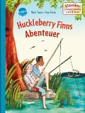Cover-Bild zum Titel 'Huckleberry Finns Abenteuer' von 'Mark Twain, Wolfgang Knape'