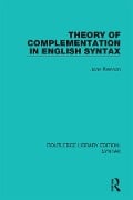 Theory of Complementation in English Syntax - Joan Bresnan