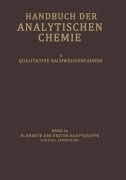 Cover-Bild zum Titel 'Elemente der Ersten Hauptgruppe (Einschl. Ammonium)' von 'G. Fresenius'