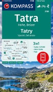 KOMPASS Wanderkarte 2130 Tatra Hohe, Belaer / Tatry, Vysoké, Belianske 1:25.000 - 