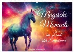 Cover-Bild zum Titel 'Magische Momente im Land der Einhörner (Wandkalender 2026 DIN A2 quer), CALVENDO Monatskalender' von 'Simone Wunderlich'