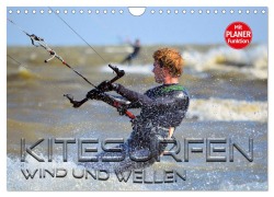 Kitesurfen - Wind und Wellen (Wandkalender 2025 DIN A4 quer), CALVENDO Monatskalender - Renate Bleicher
