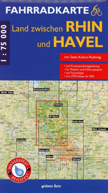 Fahrradkarte Land zwischen Rhin und Havel 1:75.000 - 