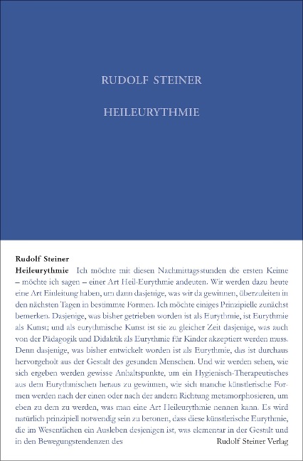 Heileurythmie - Rudolf Steiner