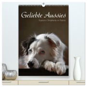 Cover-Bild zum Titel 'Geliebte Aussies - Australian Shepherds im Portrait (hochwertiger Premium Wandkalender 2026 DIN A2 hoch), Kunstdruck in Hochglanz' von 'Jana Behr'