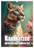 Raubkatzen mit Ornamenten indischer Art (Wandkalender 2024 DIN A3 hoch), CALVENDO Monatskalender - Liselotte Brunner-Klaus