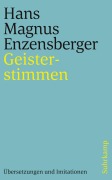 Cover-Bild zum Titel 'Geisterstimmen' von 'Hans Magnus Enzensberger'