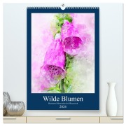 Cover-Bild zum Titel 'Wilde Blumen - Illustrierter Blütenzauber der Pflanzenwelt (hochwertiger Premium Wandkalender 2026 DIN A2 hoch), Kunstdruck in Hochglanz' von 'Anja Frost'